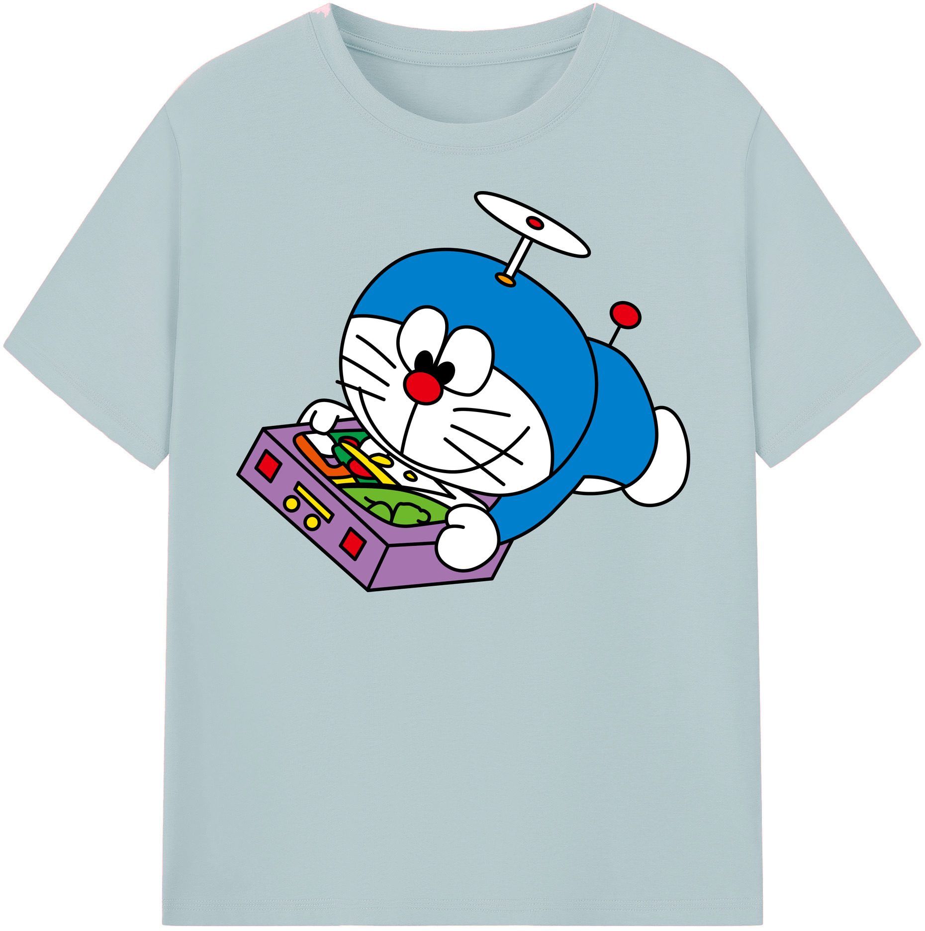 （画像用） ドラえもん Doraemon 綿100％半袖Tシャツ（フロントプリント）